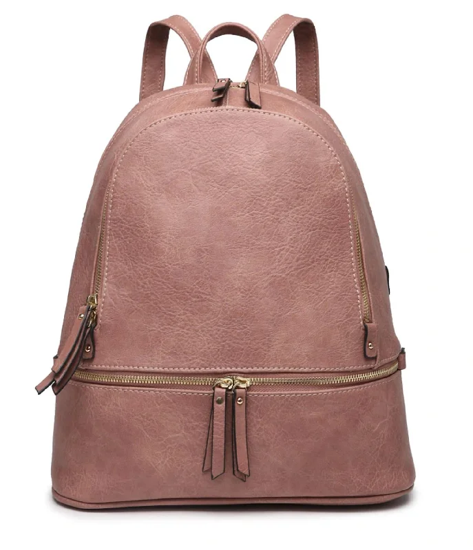 Blake Backpack Bag in Dark Rose