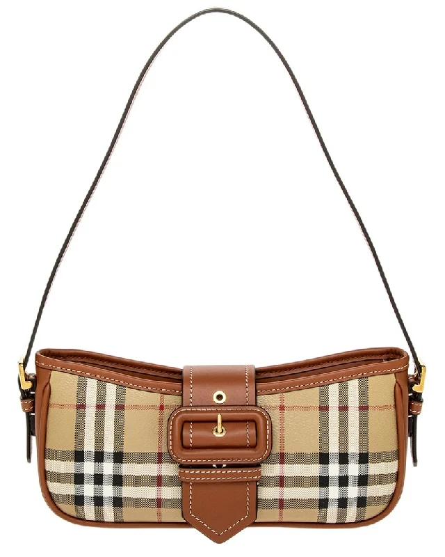 Burberry Sling Canvas & Leather Shoulder Bag