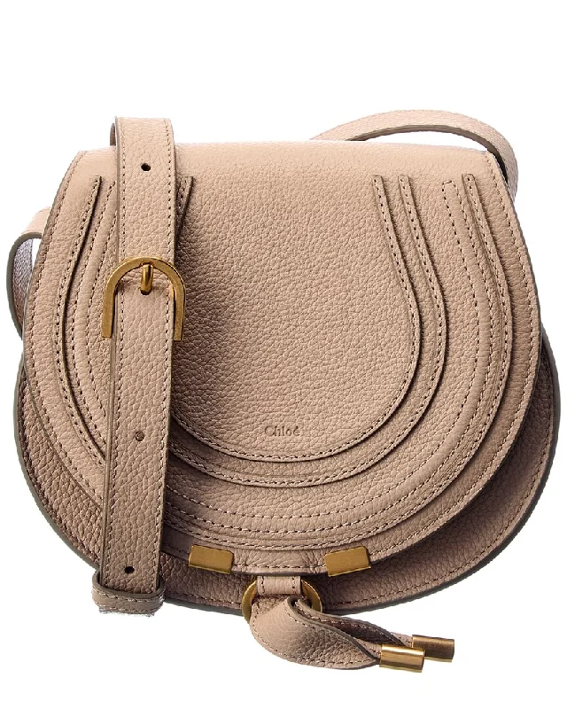 Chloé Marcie Small Leather Saddle Bag