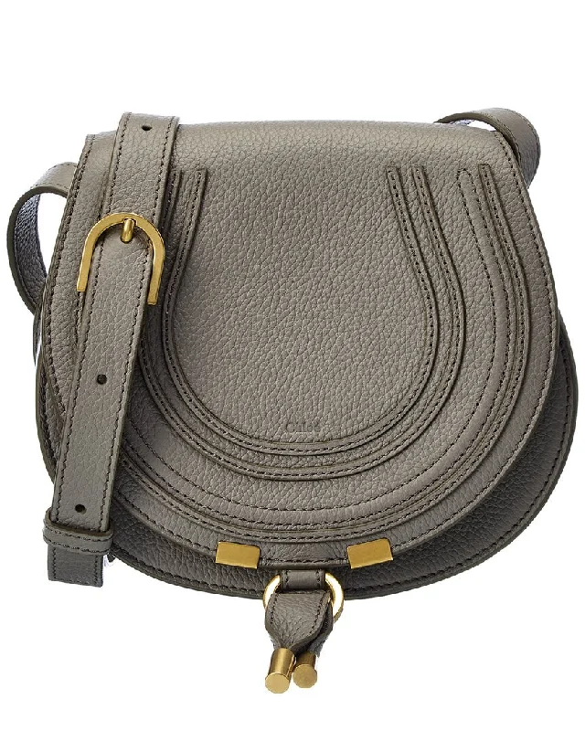 Chloé Marcie Small Leather Saddle Bag