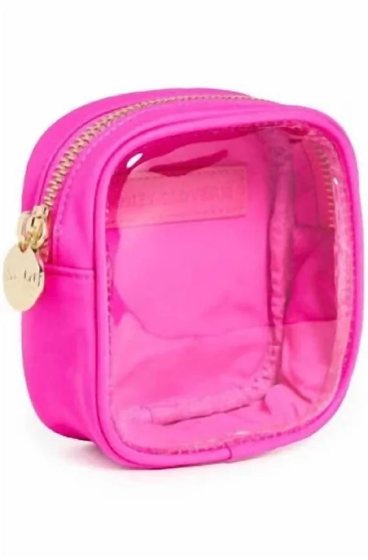 Classic Mini Pouch In Fuchsia Clear