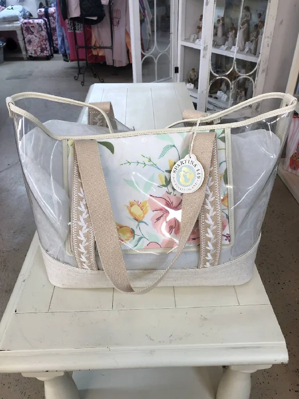 Clear Beach Tote River House in Cream