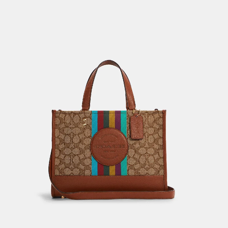 Coach Outlet Dempsey Carryall In Signature Jacquard With Stripe And Coach Patch