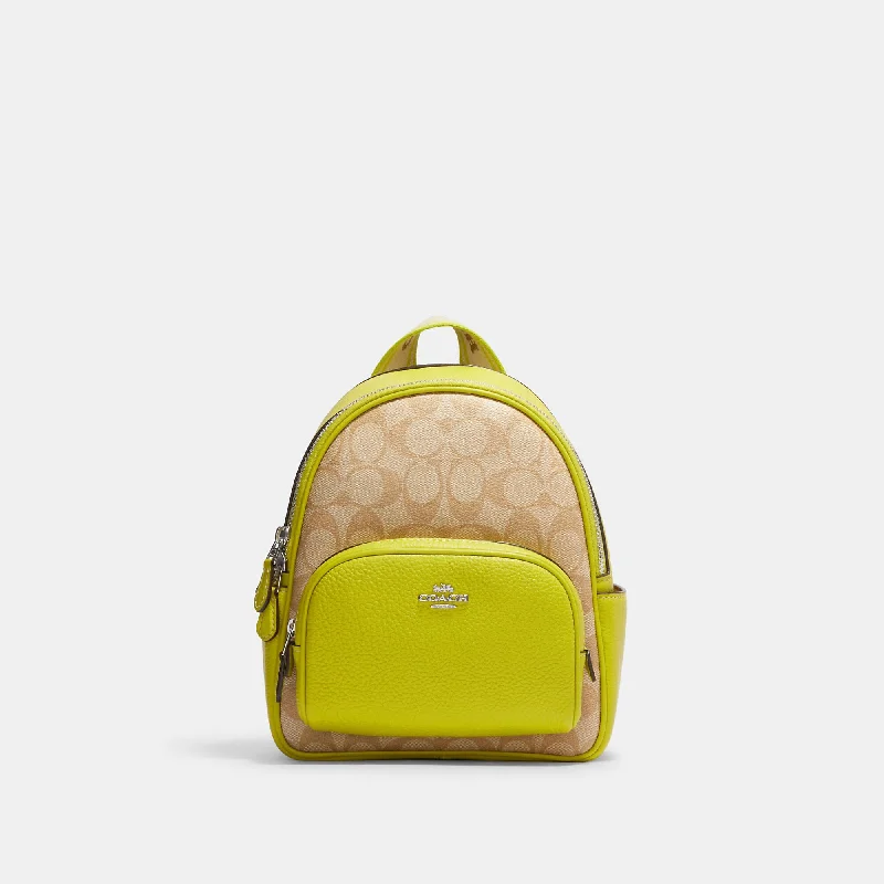 Coach Outlet Mini Court Backpack In Signature Canvas