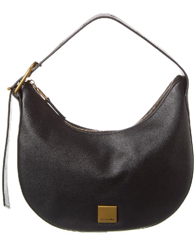 Dolce Vita Adjustable Leather Shoulder Hobo Bag