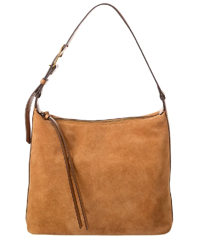 Dolce Vita Back Patch Pocket Leather Hobo Bag, Brown