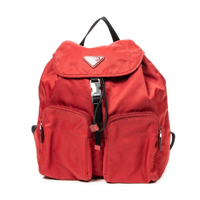 Double Pocket Buckle Backpack