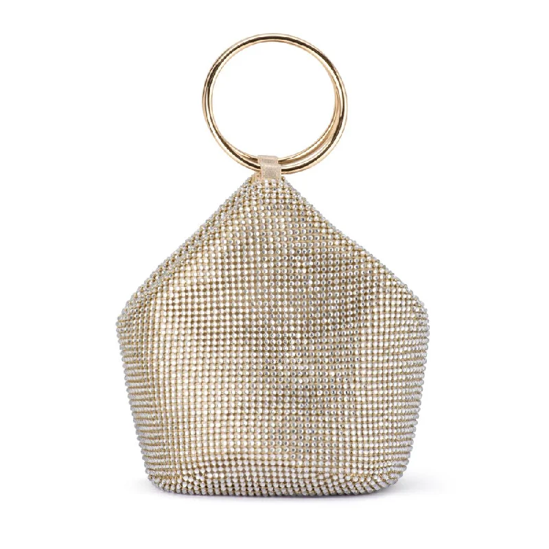 ELLIE Crystal Mesh Handle Bag