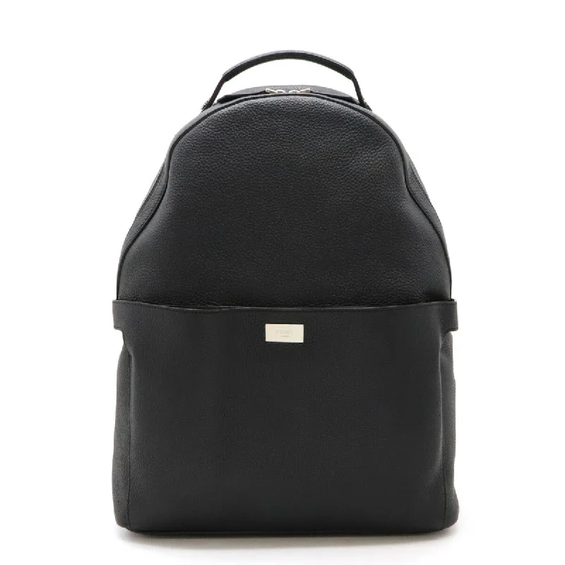 Fendi Leather Backpack Black 7VZ053