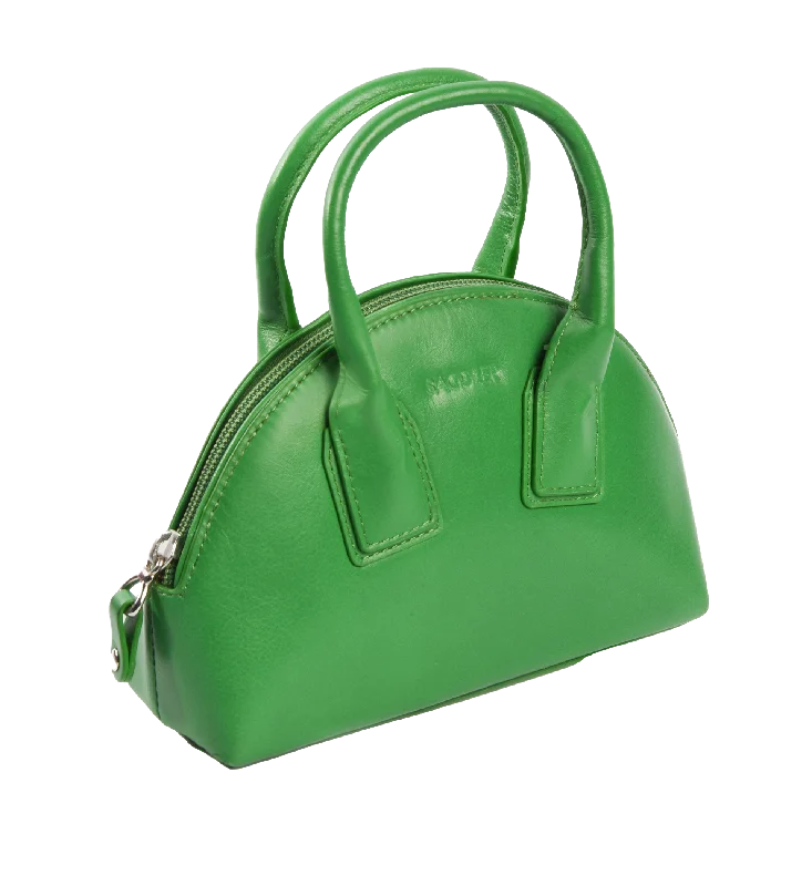 SADDLER GIGI Leather Zip Top Mini Handbag  - Ajustable Strap, Card Holder, Crossbody or Handheld - RFID Protected