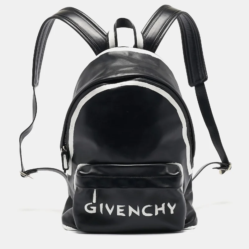 Givenchy Black Leather Graffiti Backpack