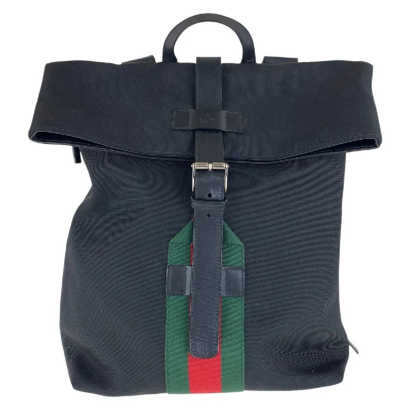 Gucci Canvas Leather Backpack Black