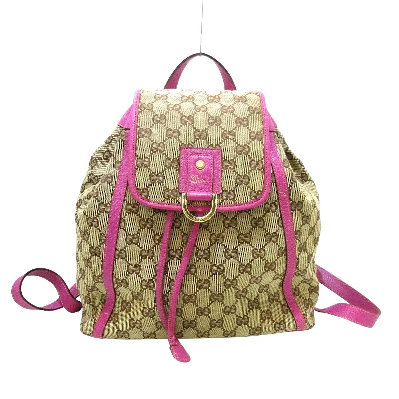 Gucci Gg Pattern  Canvas Backpack Bag (Pre-Owned)