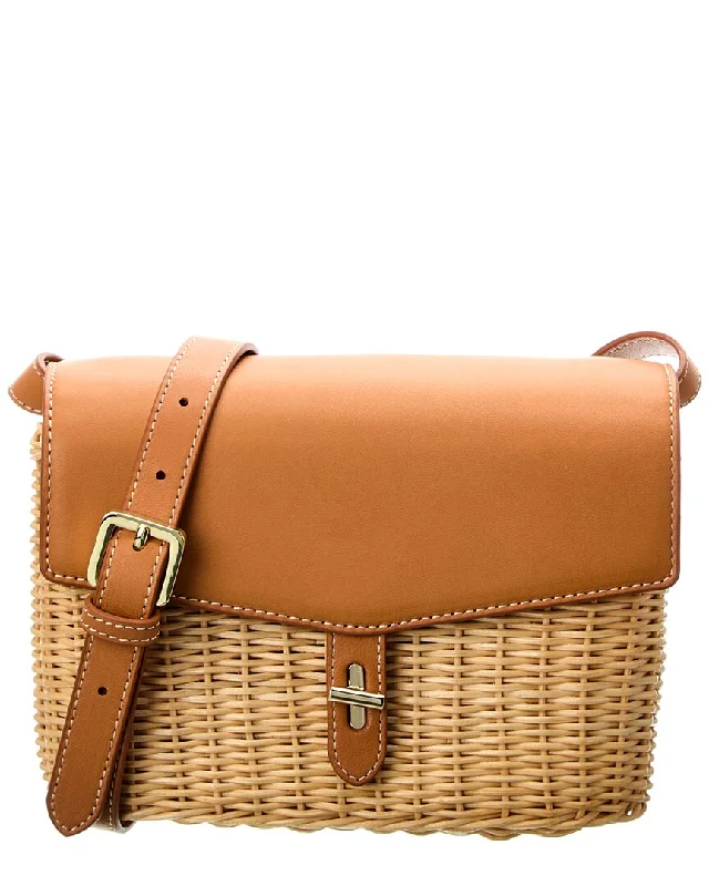 J.McLaughlin Rivington Straw & Leather Crossbody