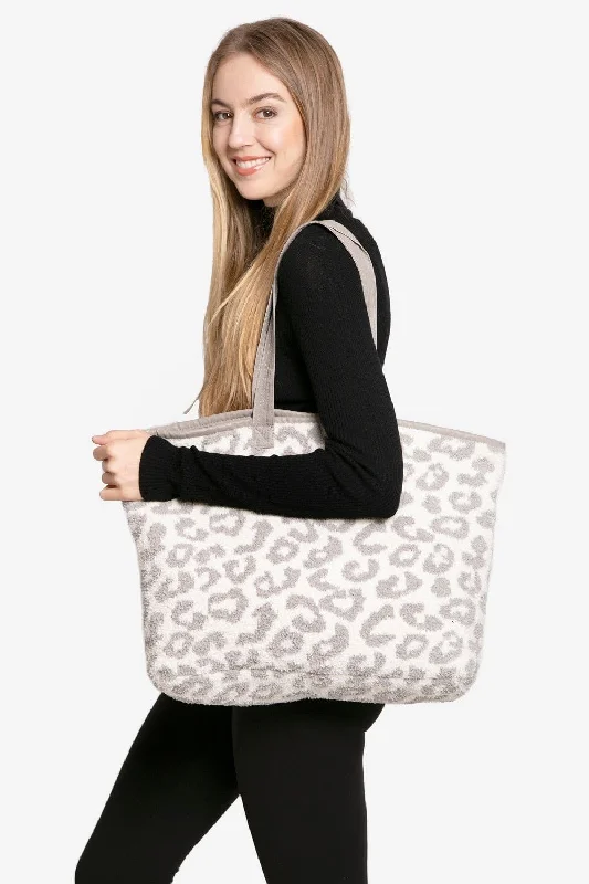 JCL2130 Leopard Super Lux Microfiber Tote