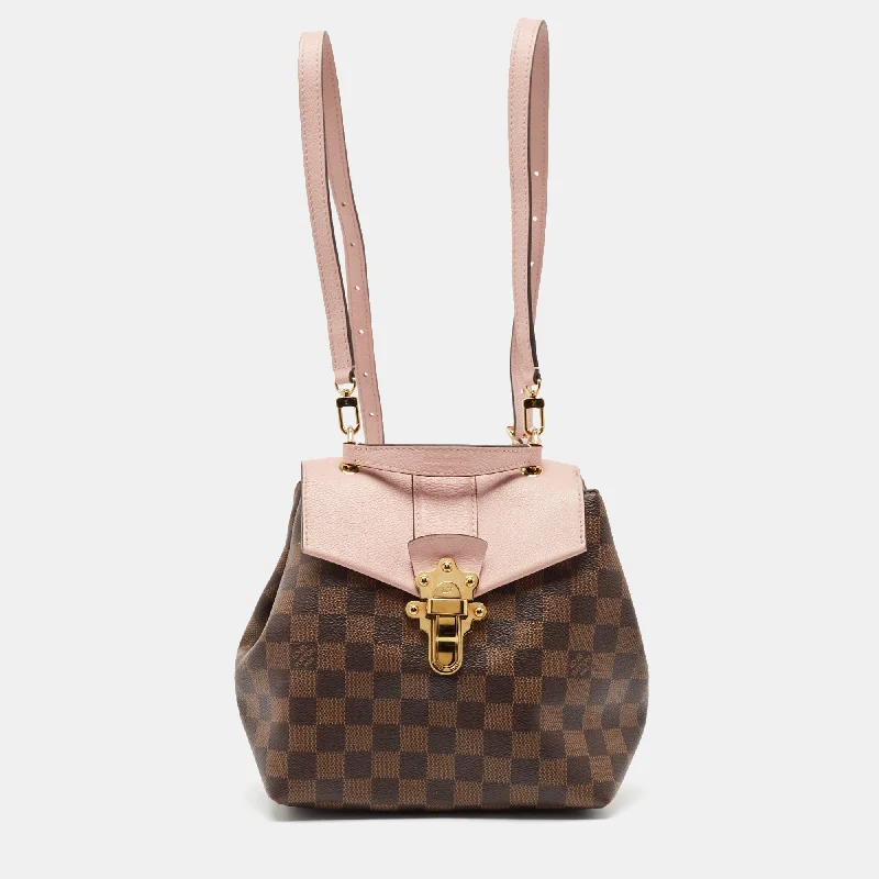 Louis Vuitton Magnolia Pink Damier Ebene Canvas Clapton Backpack