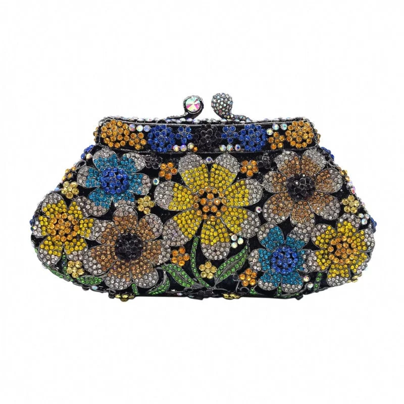 Luxy Moon Colorful Daisy Evening Clutch Party Purse