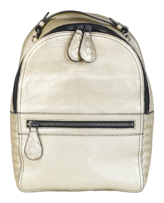 Metallic Leather Backpack