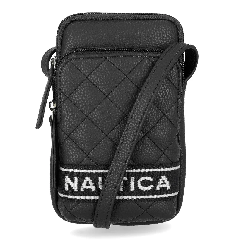 Nautica Womens Quilted Phone Crossbody Bag