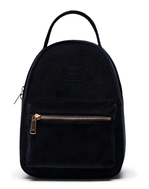 Nova Backpack Mini Corduroy In Black