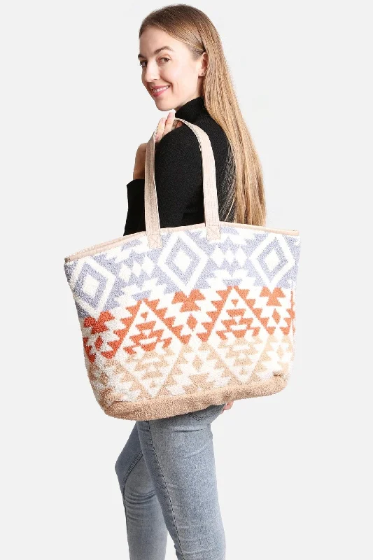 JCL2134 Boho Tribal Super Lux Microfiber Tote