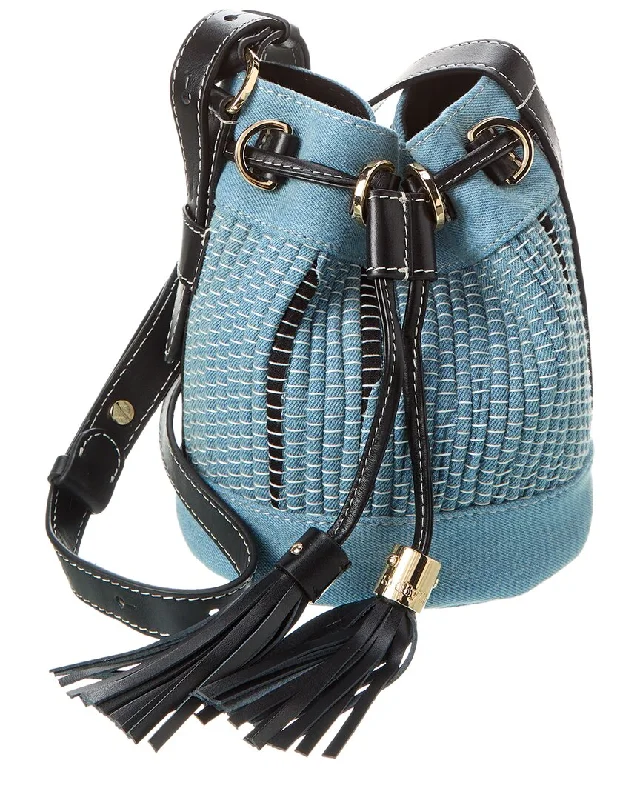 See by Chloé Vicki Small Canvas & Leather Bucket Bag