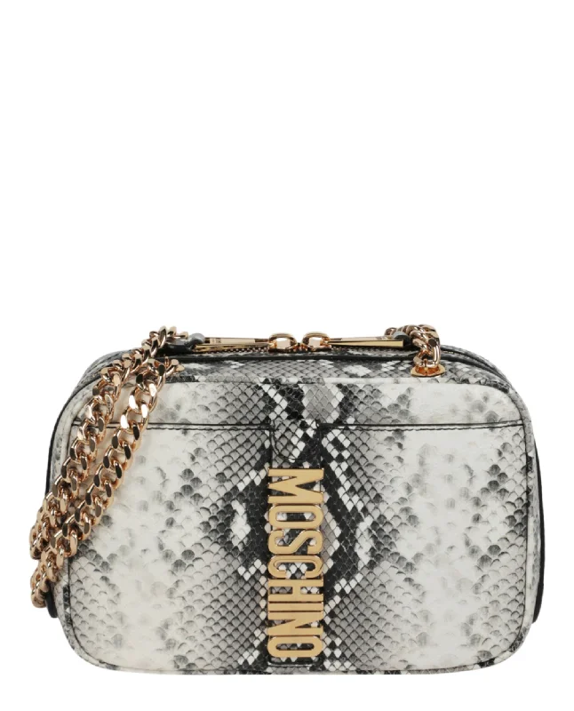 Snakeskin Print Shoulder Bag