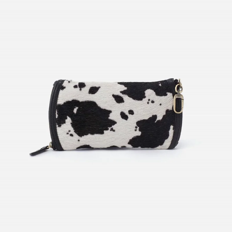 Spark Glasses Case In Cow Print Black & White