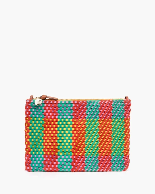 Summer Flat Clutch W/ Tabs In Multi Condessa Plaid