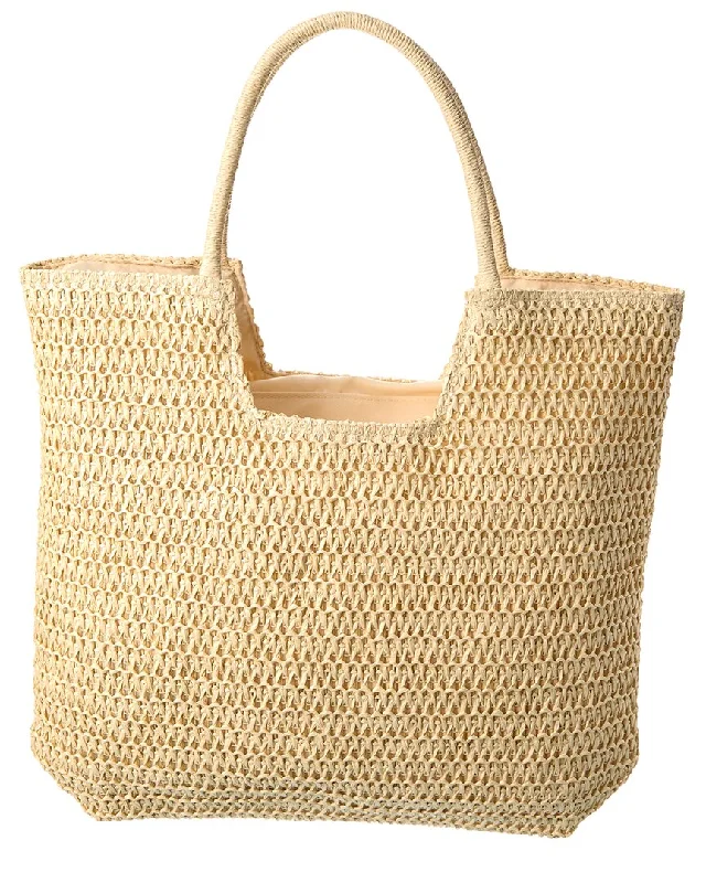 Surell Accessories Paper Straw Square Tote