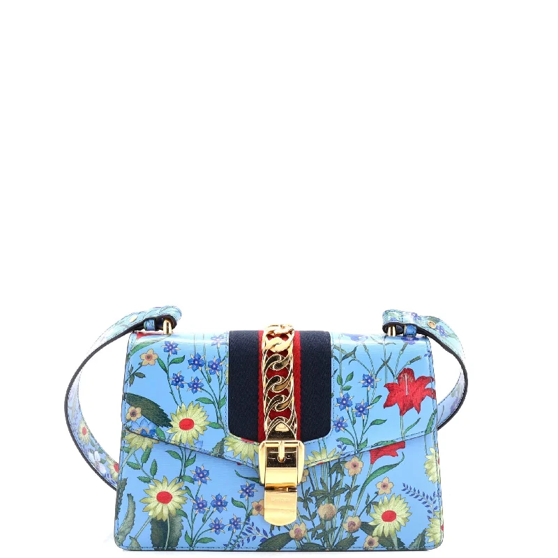 Sylvie Shoulder Bag Flora Leather Small