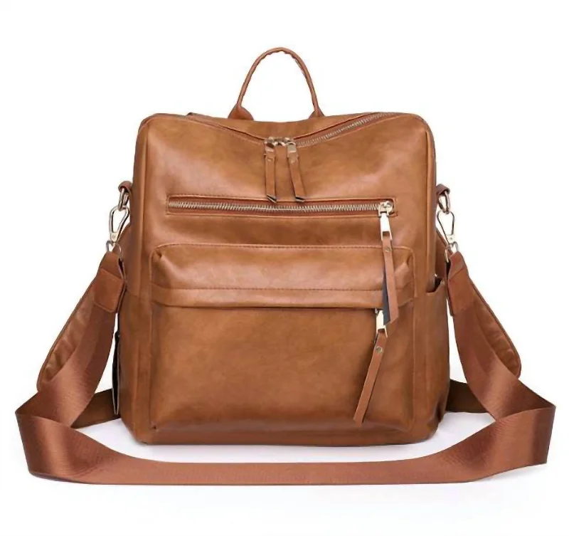 The Brooke Backpack In Camel