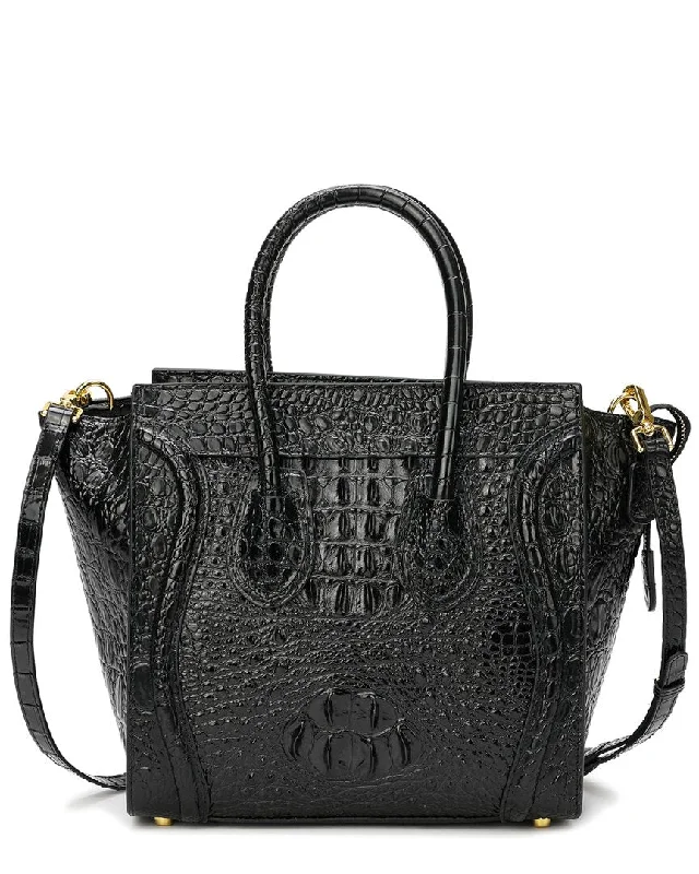 Tiffany & Fred Alligator-Embossed Leather Satchel