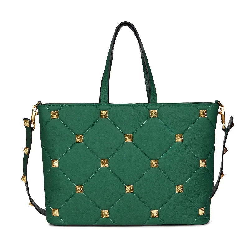 Tiffany & Fred Full Grain Quilted & Studded Large