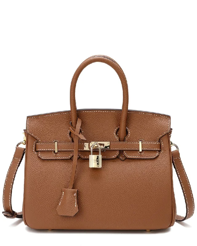 Tiffany & Fred Paris Top-Grain Leather Shoulder Bag