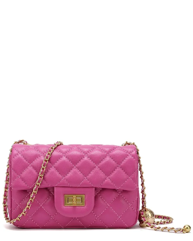 Tiffany & Fred Quilted Leather Crossbody Shoulder Bag