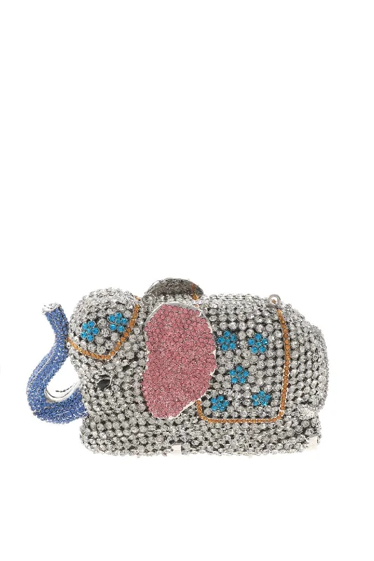 URetro Elephant Crystal Evening Bag