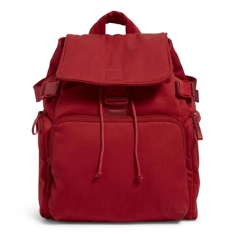 Utility Backpack Recycled Cotton in Cardinal Red