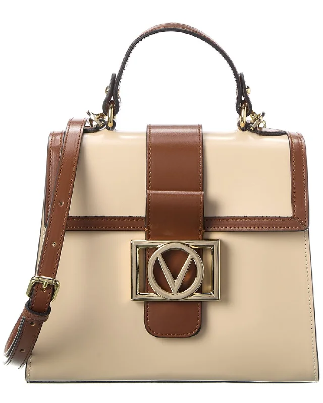 Valentino by Mario Valentino Betty V Emblem Leather Satchel