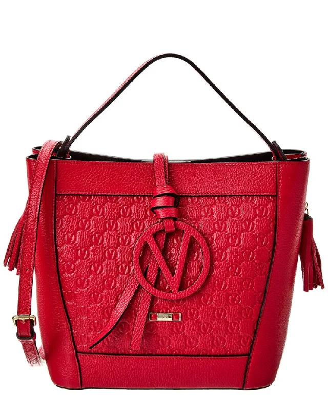 Valentino by Mario Valentino Callie Medallion Leather Shoulder Bag