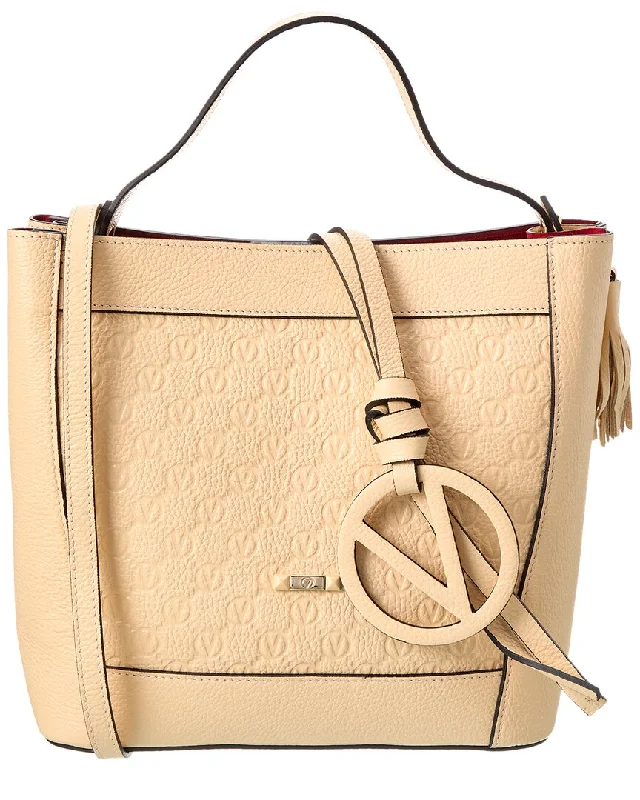 Valentino by Mario Valentino Callie Medallion Leather Shoulder Bag