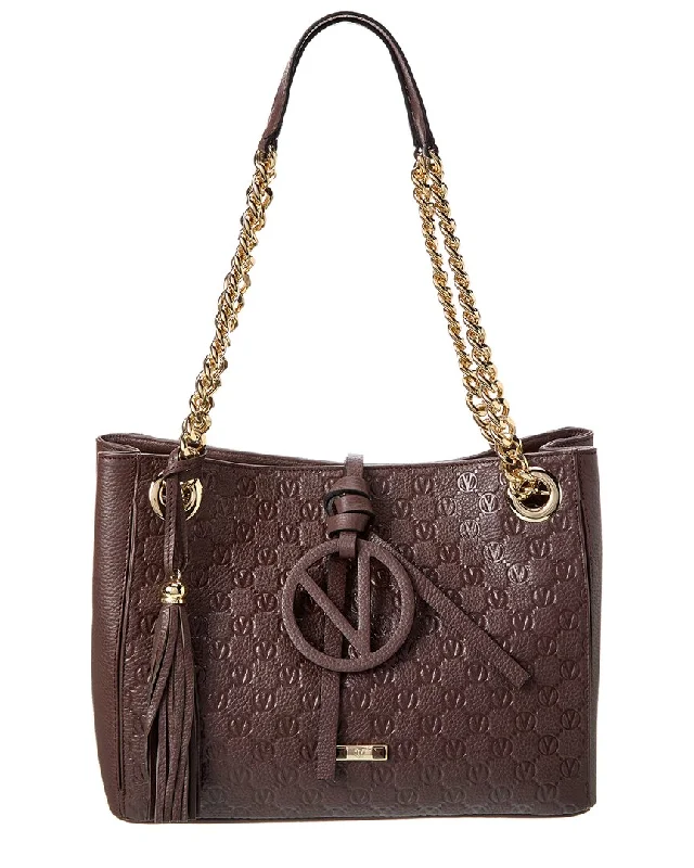 Valentino by Mario Valentino Luisa Medallion Leather Shoulder Bag