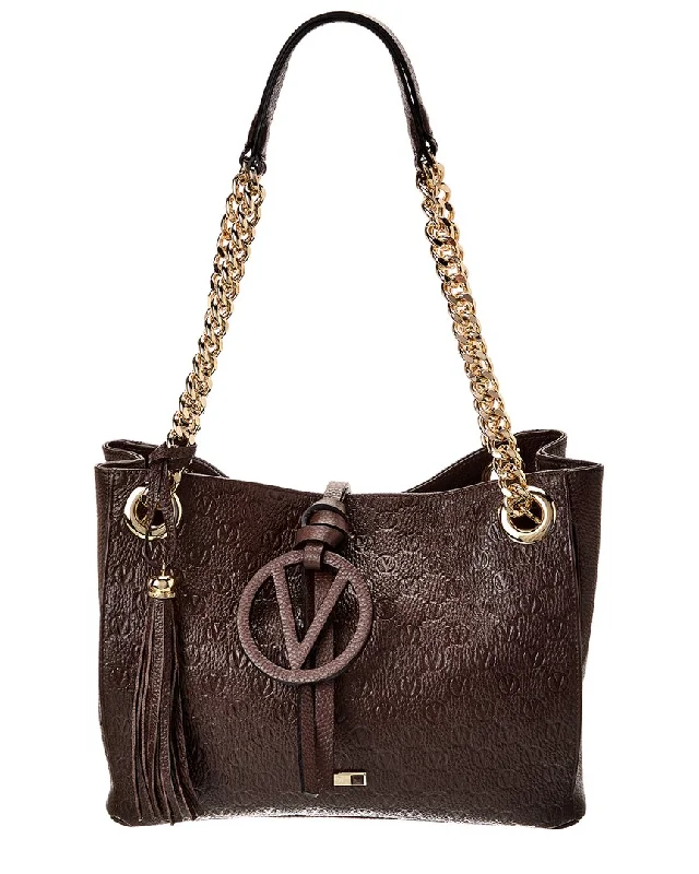 Valentino by Mario Valentino Luisa Medallion Leather Shoulder Bag