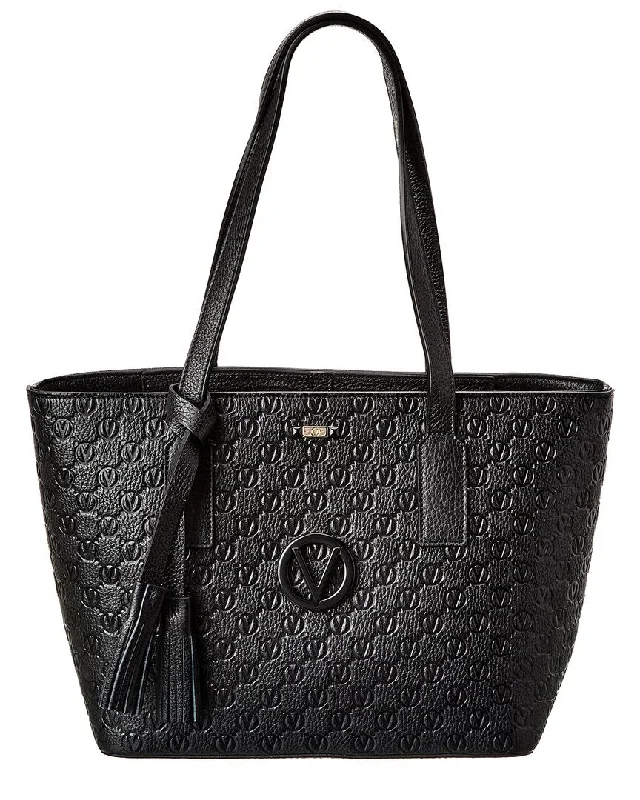 Valentino by Mario Valentino Prince Dollaro Monogram Leather Tote