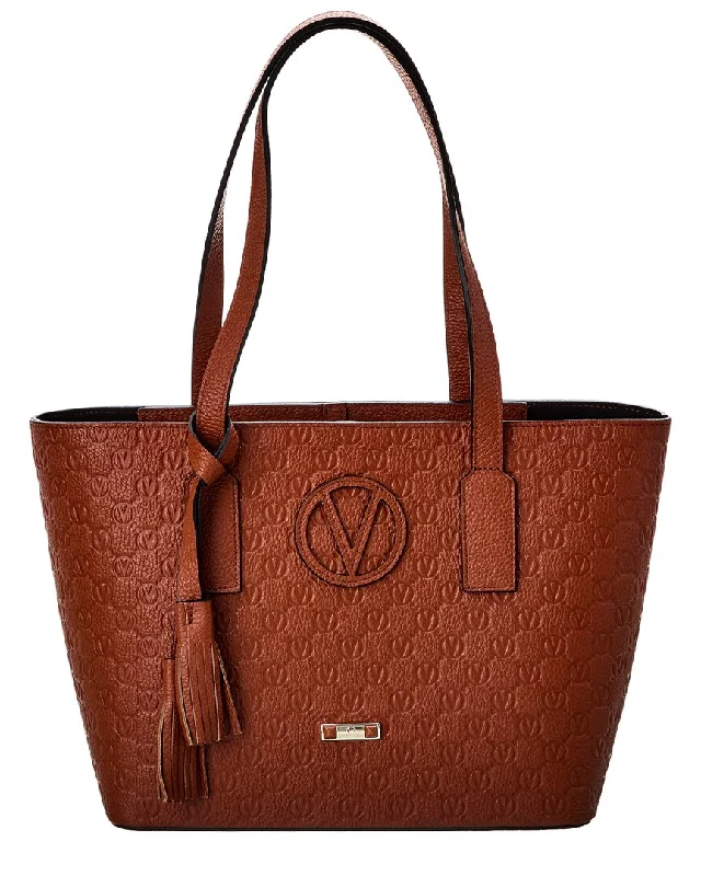 Valentino by Mario Valentino Prince Medallion Leather Tote