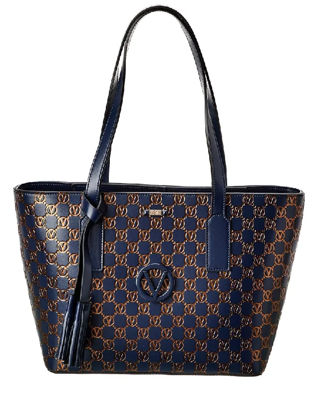 Valentino by Mario Valentino Prince Monogram Leather Tote