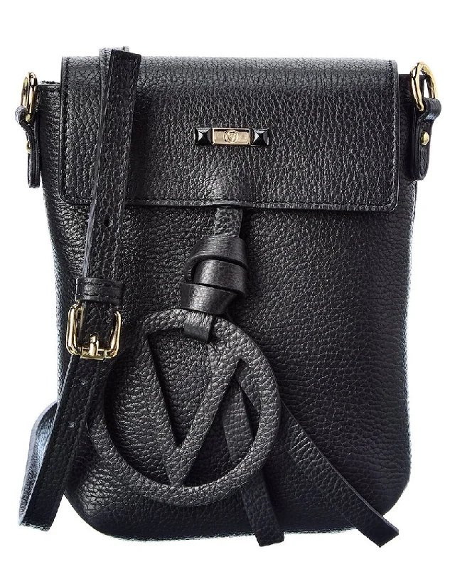 Valentino by Mario Valentino Salma Medallion Leather Crossbody