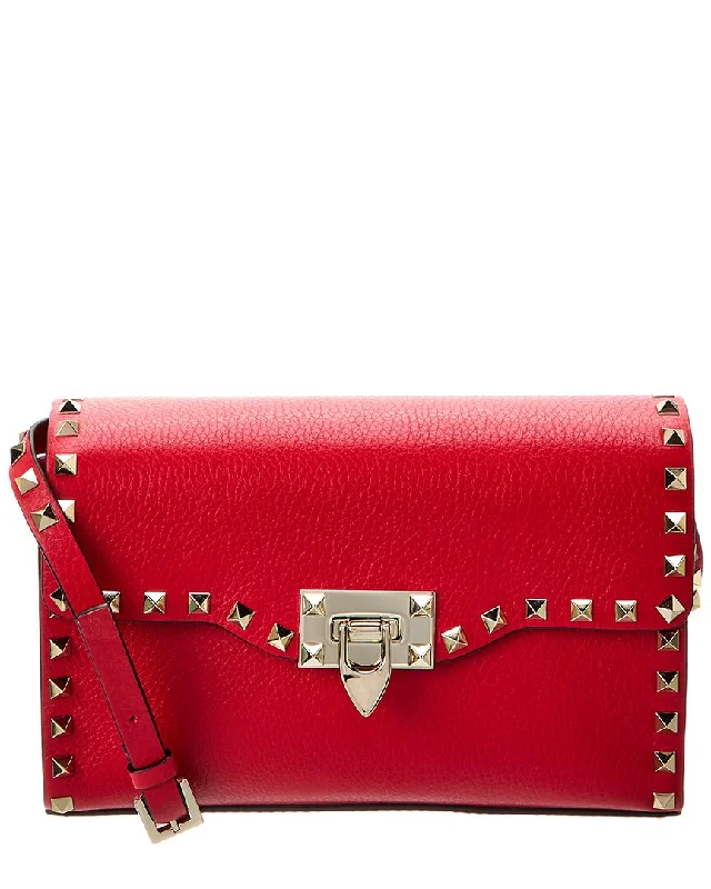 Valentino Rockstud Small Grainy Leather Crossbody