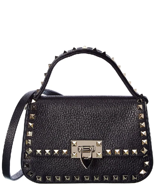 Valentino Rockstud Small Grainy Leather Shoulder Bag