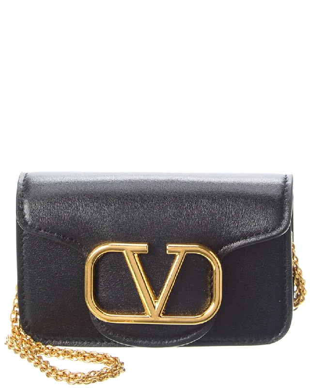 Valentino VLogo Leather Shoulder Bag